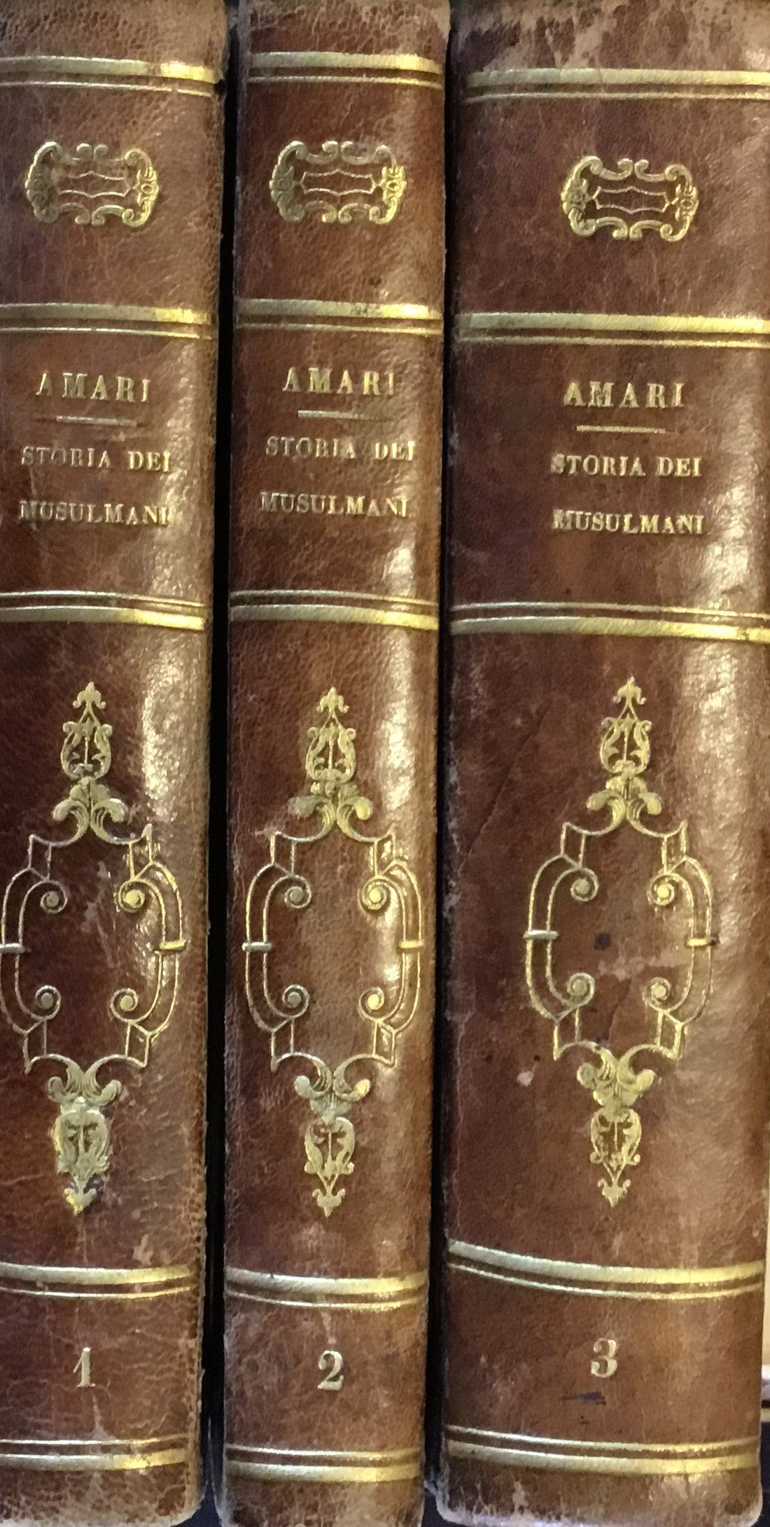 Storia dei musulmani di Sicilia. THREE VOLUMES COMPLETE SET.