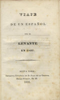 Viaje de un Espanol por el Levante en 1827.