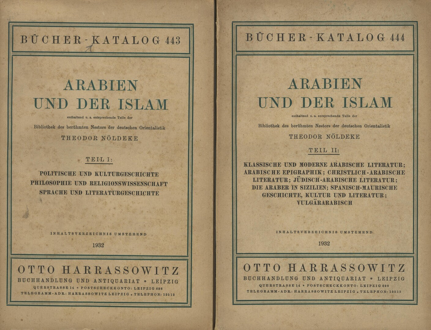 Arabien und der Islam. TWO VOLUMES.