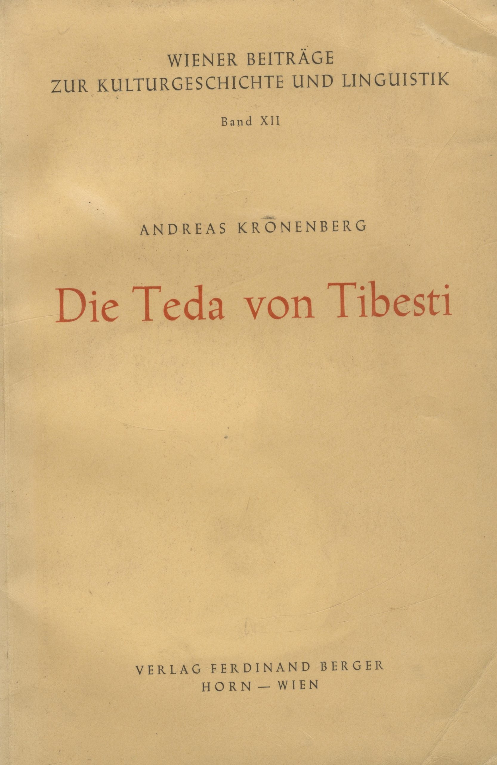 Die Teda von Tibesti.