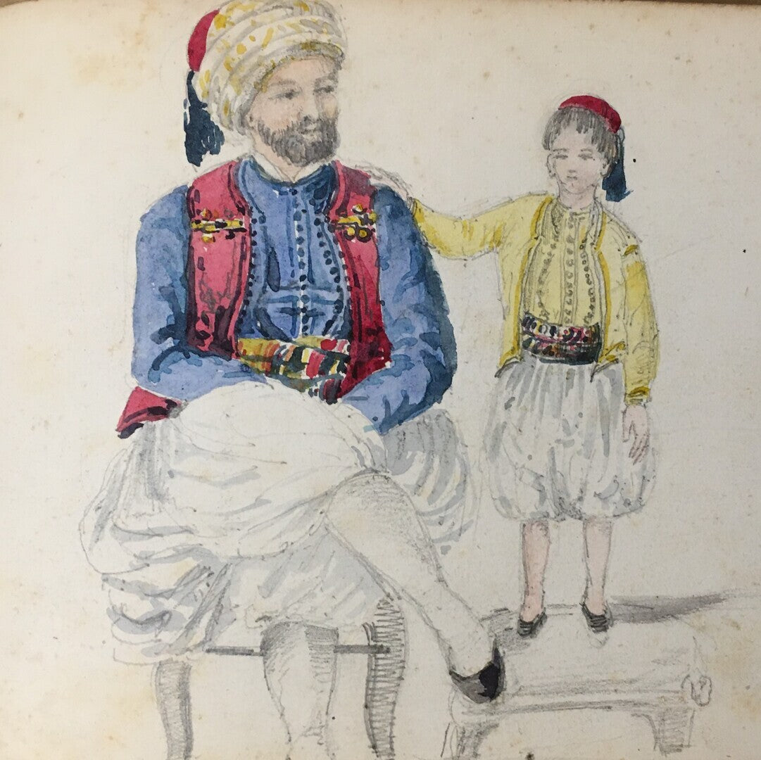 ALBUM LIBAN SYRIE. Album de dessins et de notes réalisés par Adolphe Larreeguy en 1861 lors de différents voyages.