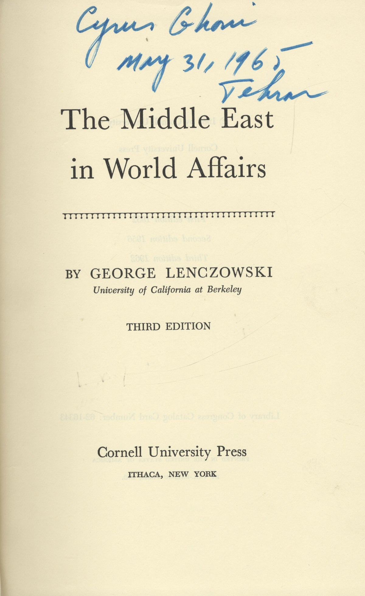 The Middle East in World Affairs