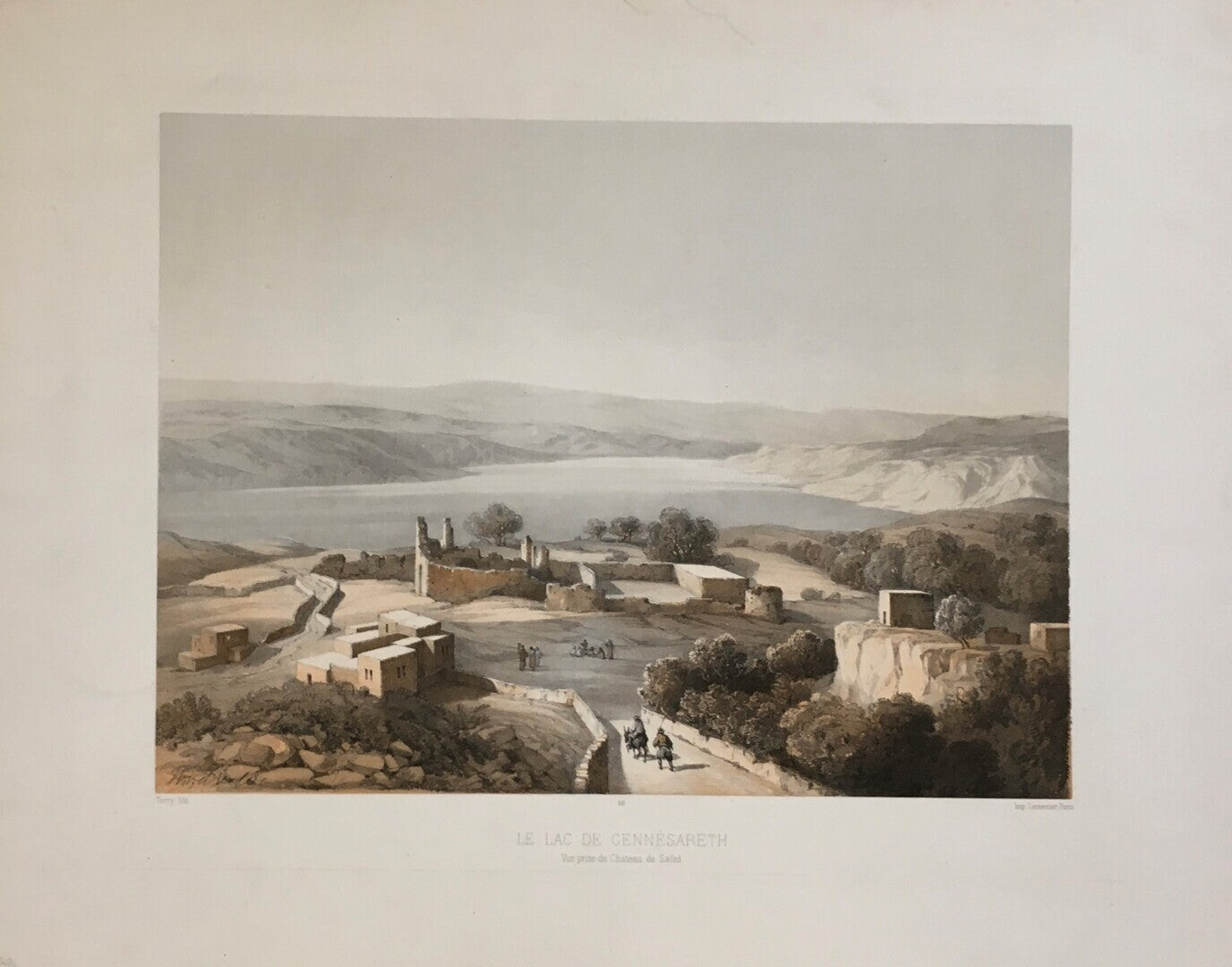 Le Lac de Gennesareth. Vue prise du Chateau de Safed.