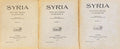 Syria. Revue d’Art Oriental et d’Archéologie Tome V, 1924. Fascicules 1, 2 & 4. Three Fascicules of Four.