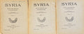Syria. Revue d’Art Oriental et d’Archéologie Tome VI, 1925. Fascicules 2, 3, & 4. Three Fascicules of Four.