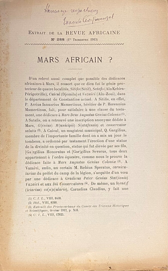 Mars Africain ?