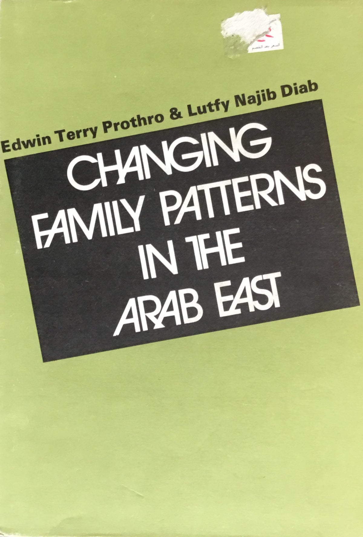 Changing Family Patterns In The Arab East.