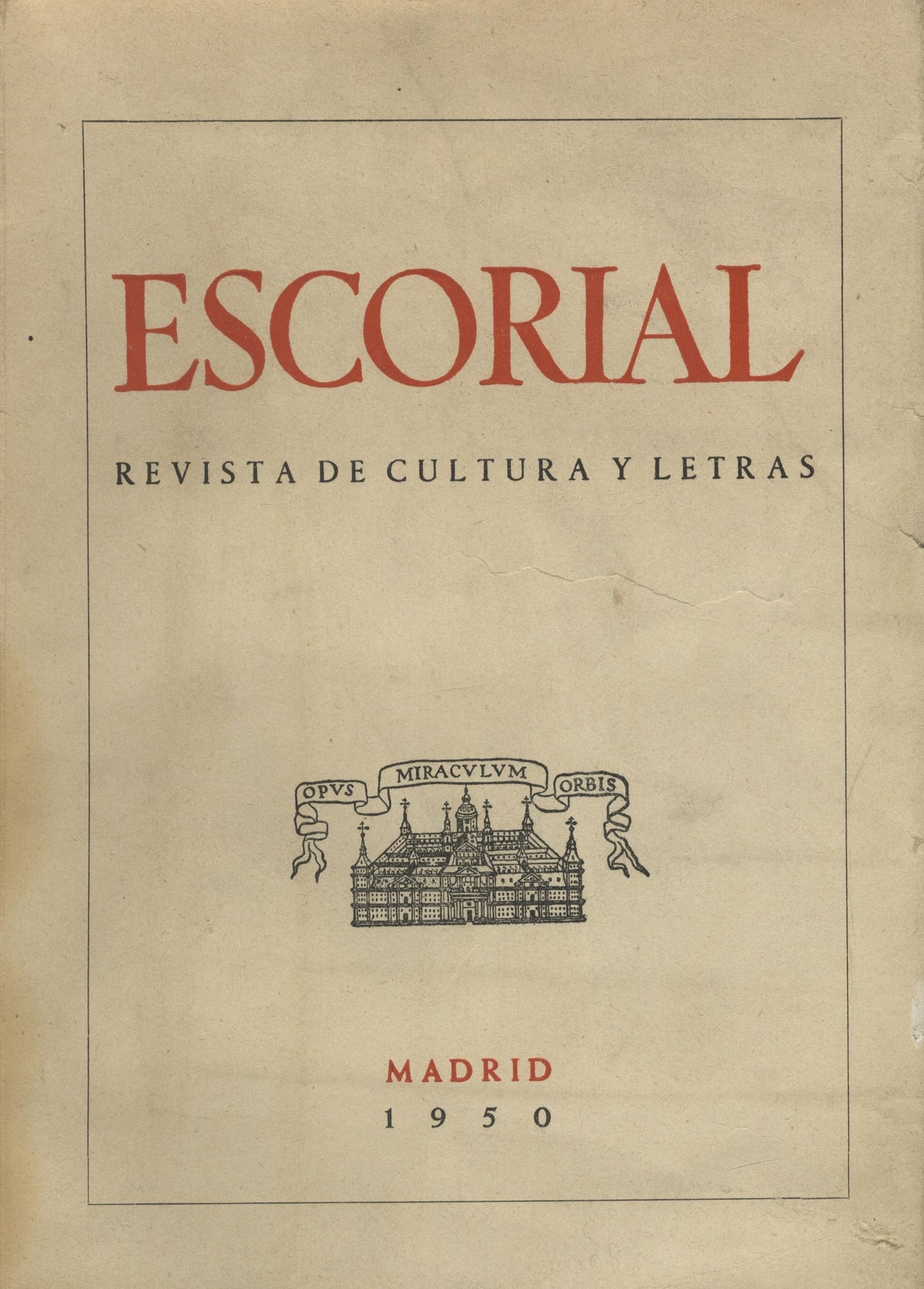 Escorial. Revista de Cultura y Letras. SIXTY FOUR VOLUMES.