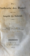 Die Authentie des Daniel und die Integritat des Sacharjah. [The authenticity of Daniel and the integrity of Zechariah].