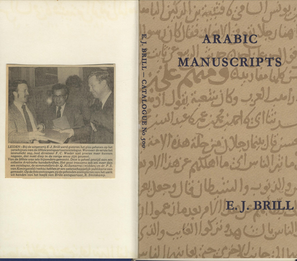 Localities and Dates in Arabic Manuscripts. Descriptive Catalogue of a Collection of Arabic Manuscripts in the Possession of E. J. Brill.