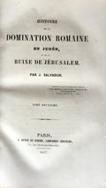 Histoire de la Domination Romaine en Judee, et de la ruine de Jerusalem. TWO VOLUMES.