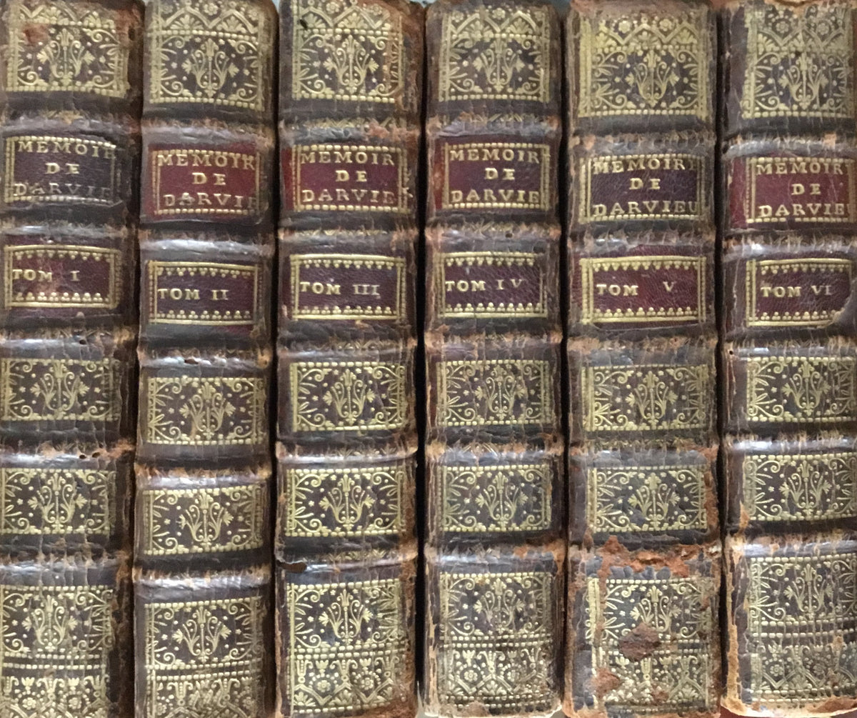 Mémoires du Chevalier d'Arvieux, envoyé extraordinaire du Roy à la Porte, Consul d'Alep, d'Alger, de Tripoli et autres échelles du Levant.  Contenant ses voyages à Constantinople... SIX VOLUMES.