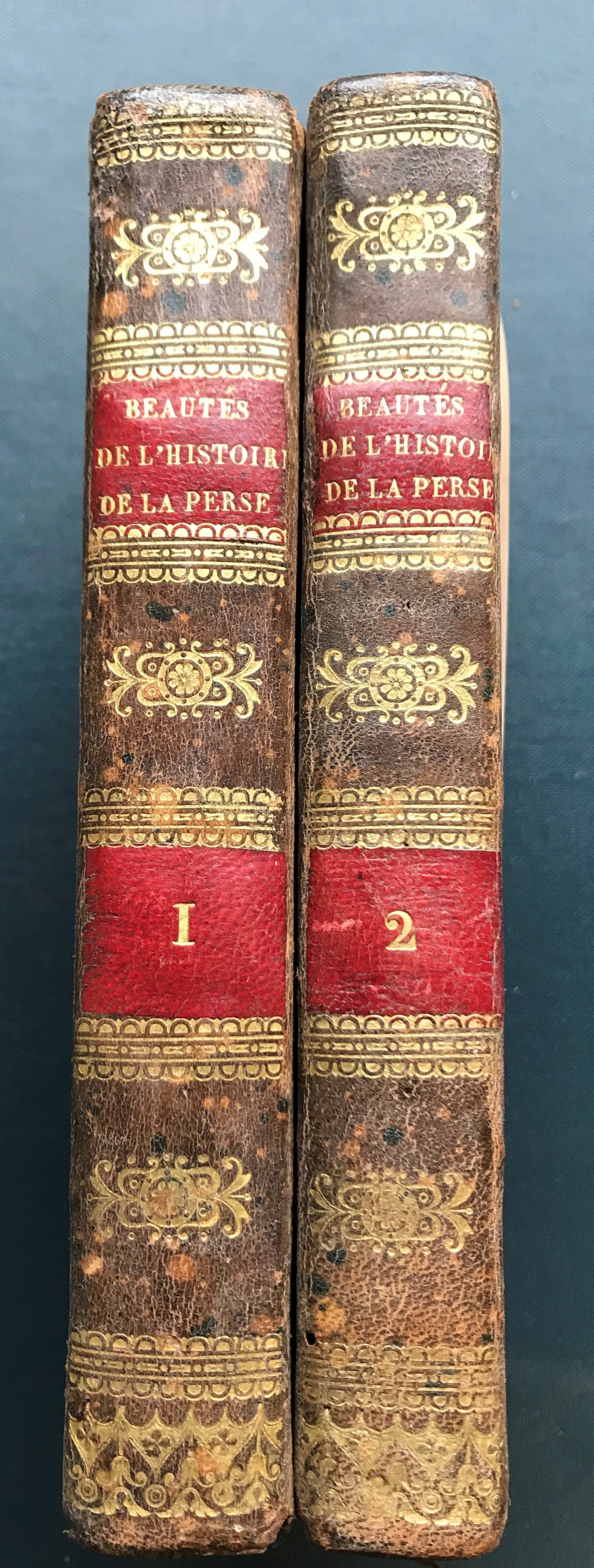 Beautés de l'Histoire de la Perse depuis Cyrus jusqu'à nos Jours, ou, Tableau des conquêtes et révolutions de cet empire, ses événemens mémorables, traits remarquables de la vie de ses grands hommes, religion, lois ... TWO VOLUMES