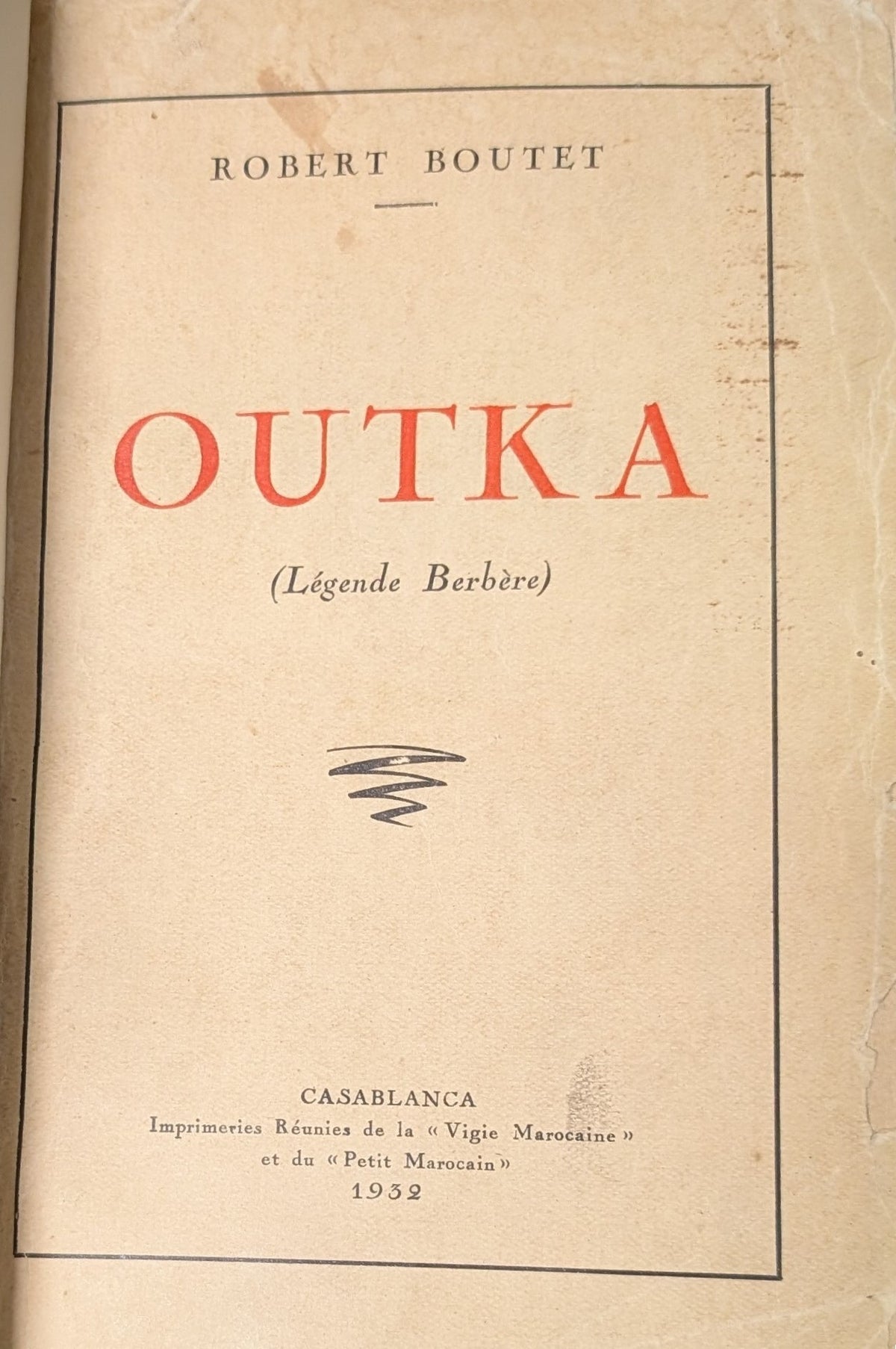 Outka (Légende Berbère).
