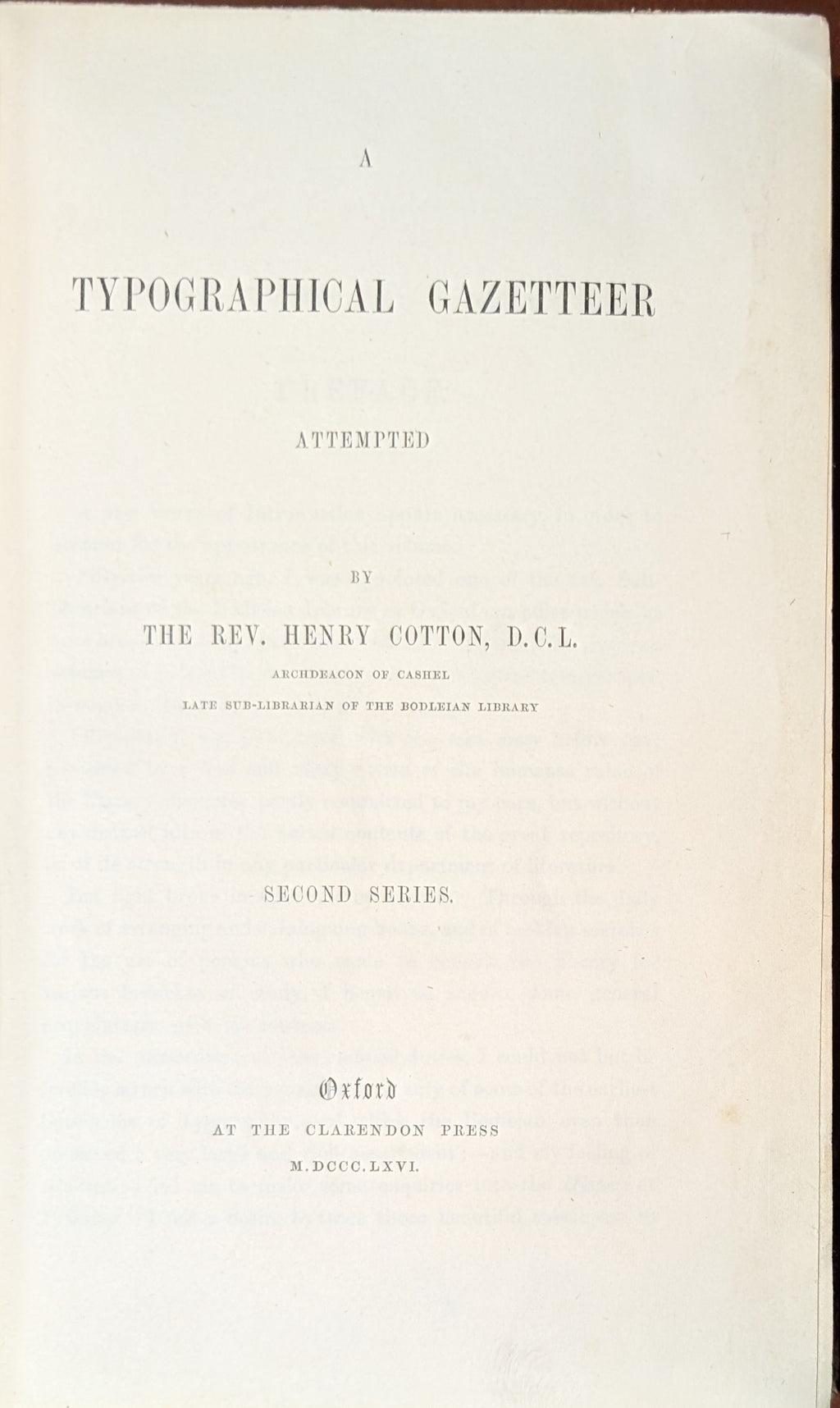 Typographical Gazetteer Attempted.