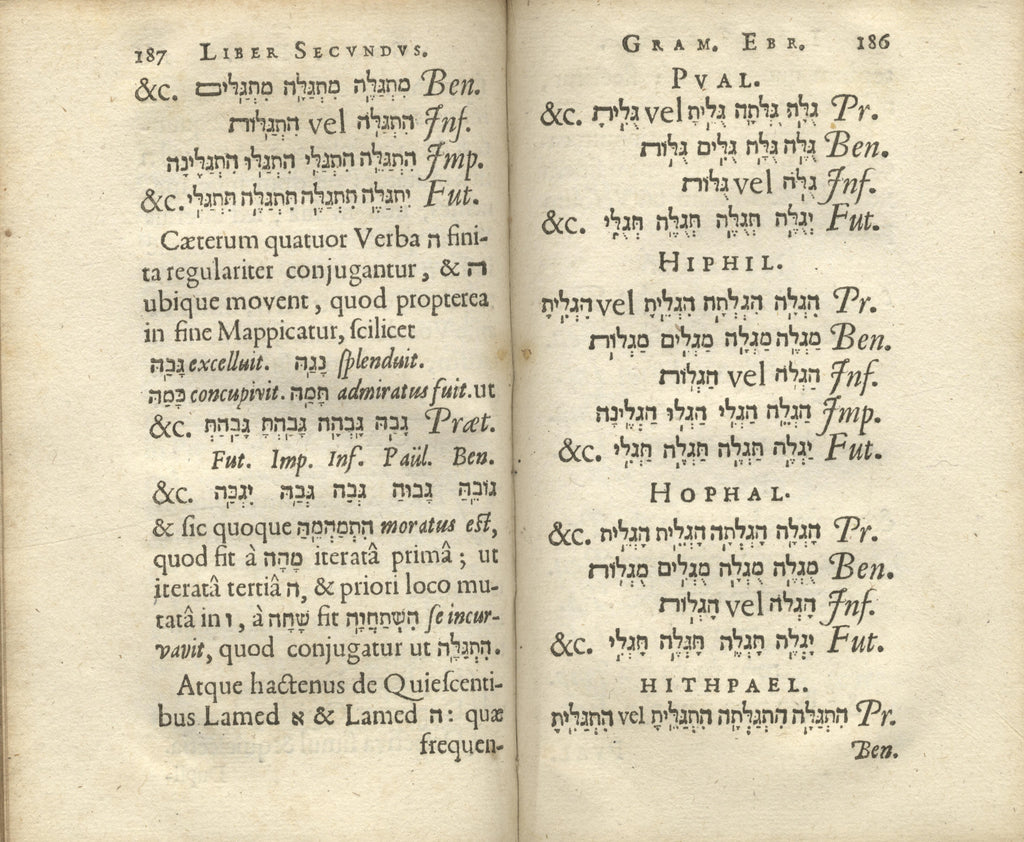 Grammatica Ebræa generalis. Cum Duplice indice, altero librorum & capitum, altero vocum omnium ebraicarum.