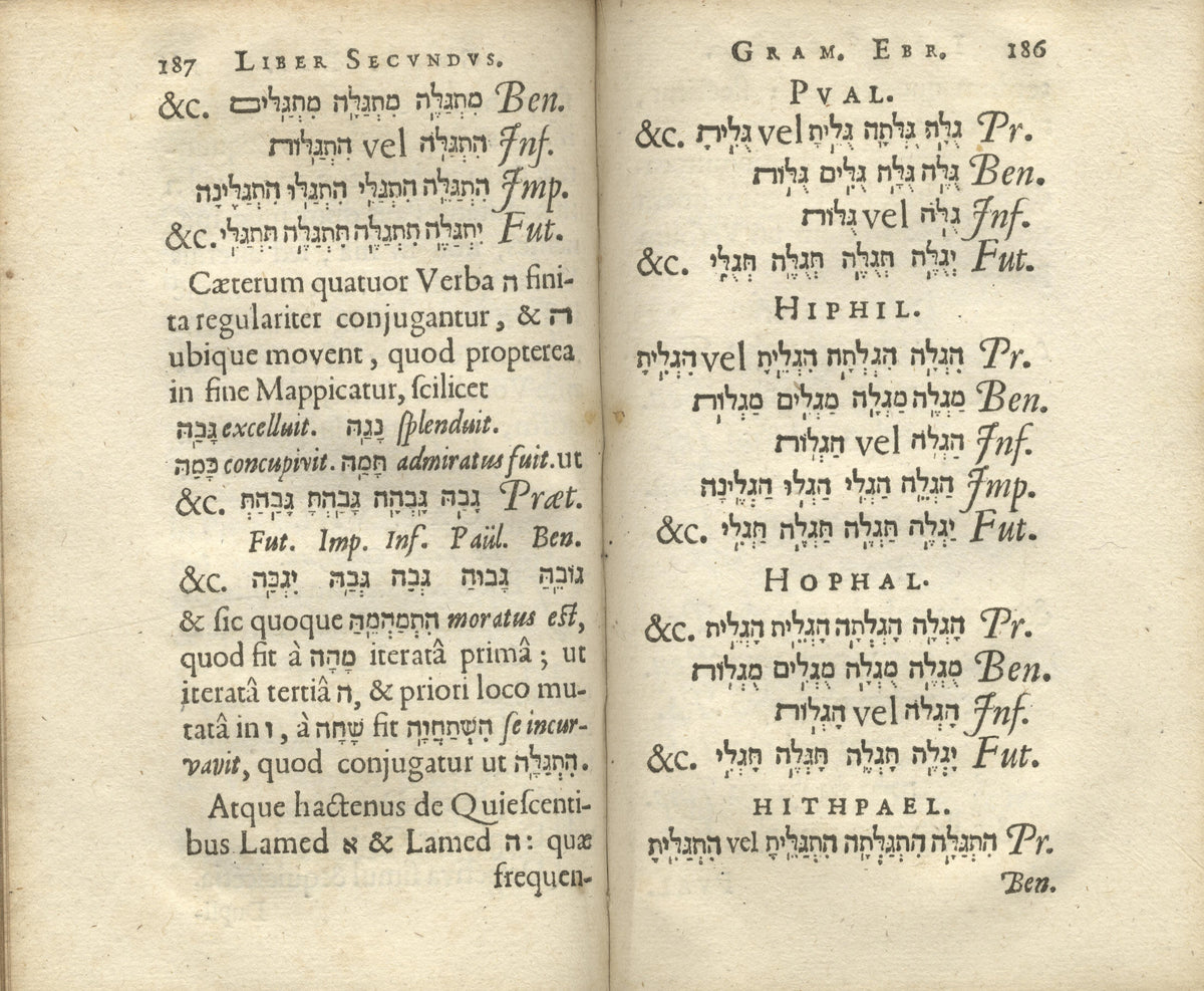 Grammatica Ebræa generalis. Cum Duplice indice, altero librorum & capitum, altero vocum omnium ebraicarum.
