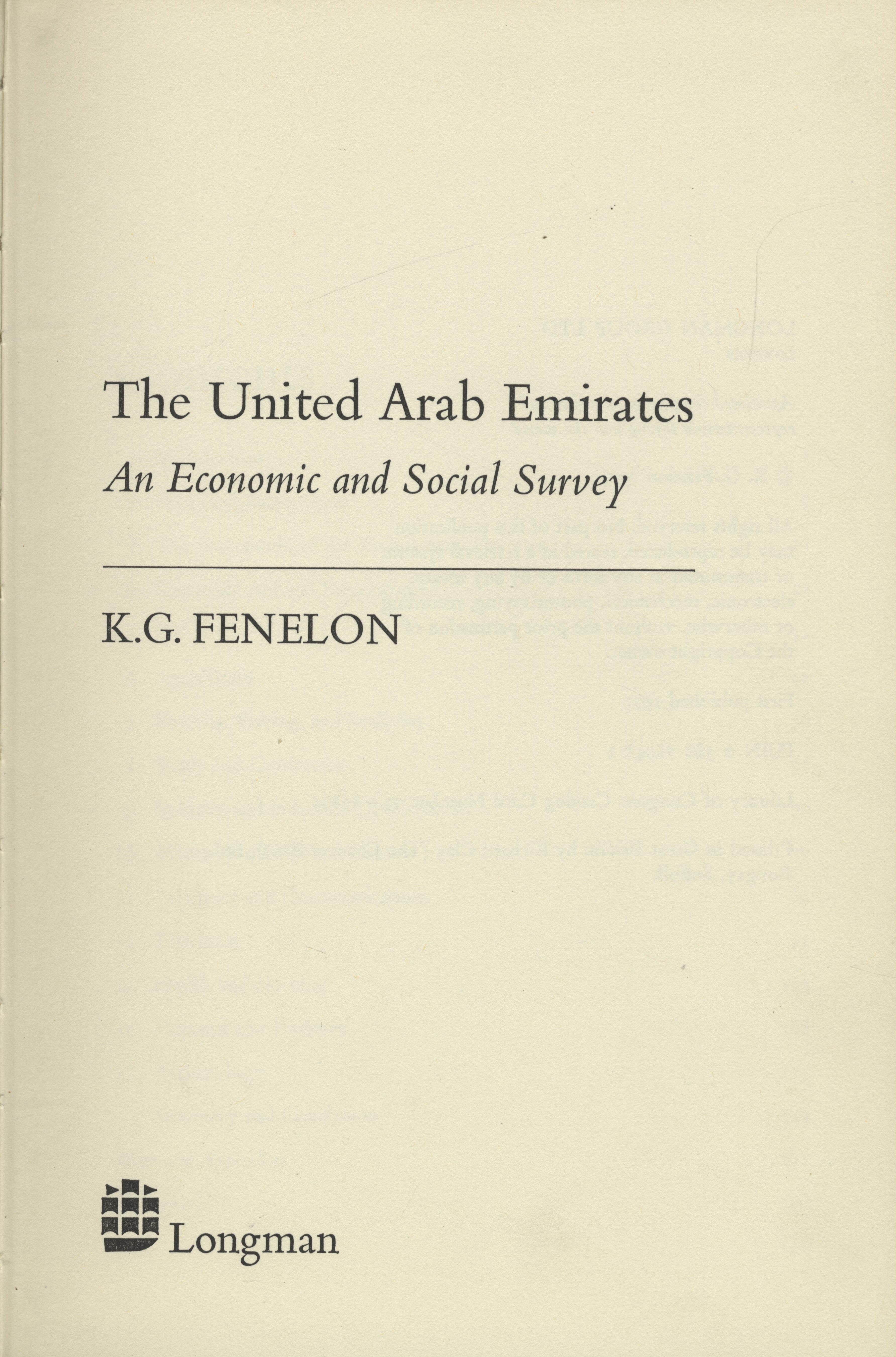 The United Arab Emirates. An Economic and Social Survey
