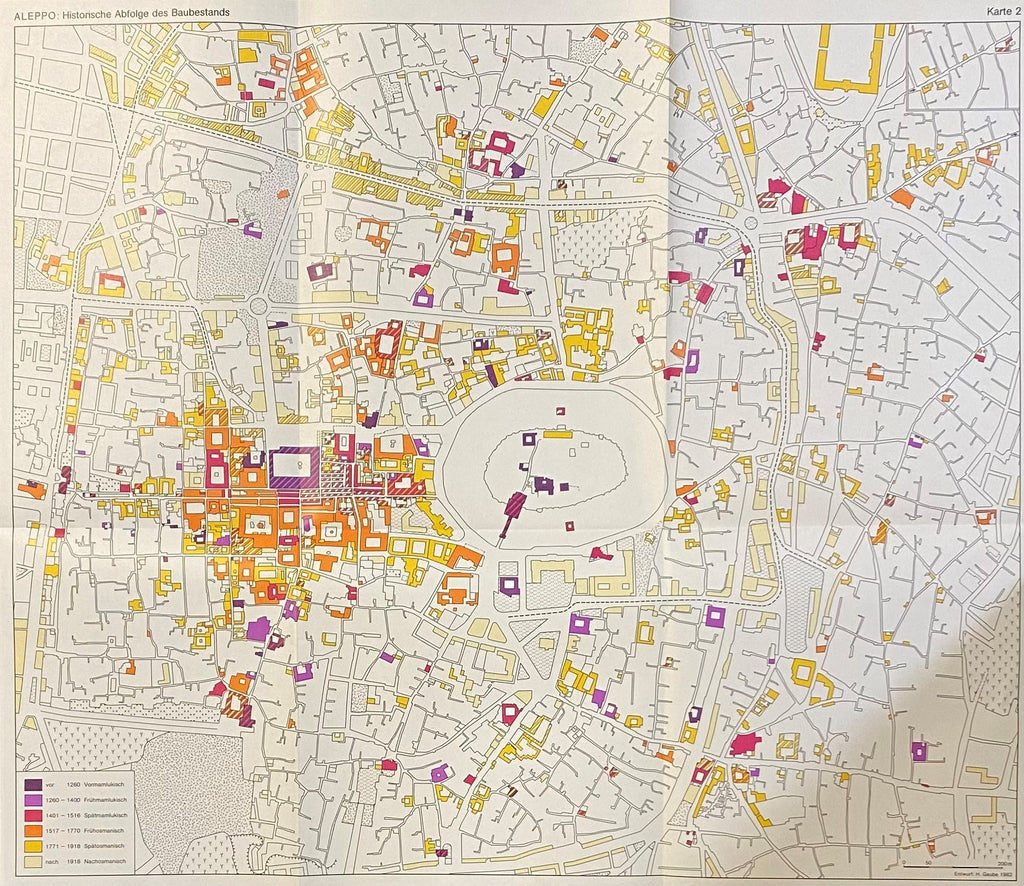 Aleppo: Historische und Geographische Beitrage zur Baulichen Gestaltung, zur Sozialen Organisation und zur Wirtschaftlichen Dynamik Einer Vorderasiatischen Fernhandelsmetropole. TWO VOLUMES - TEXT & MAPS.