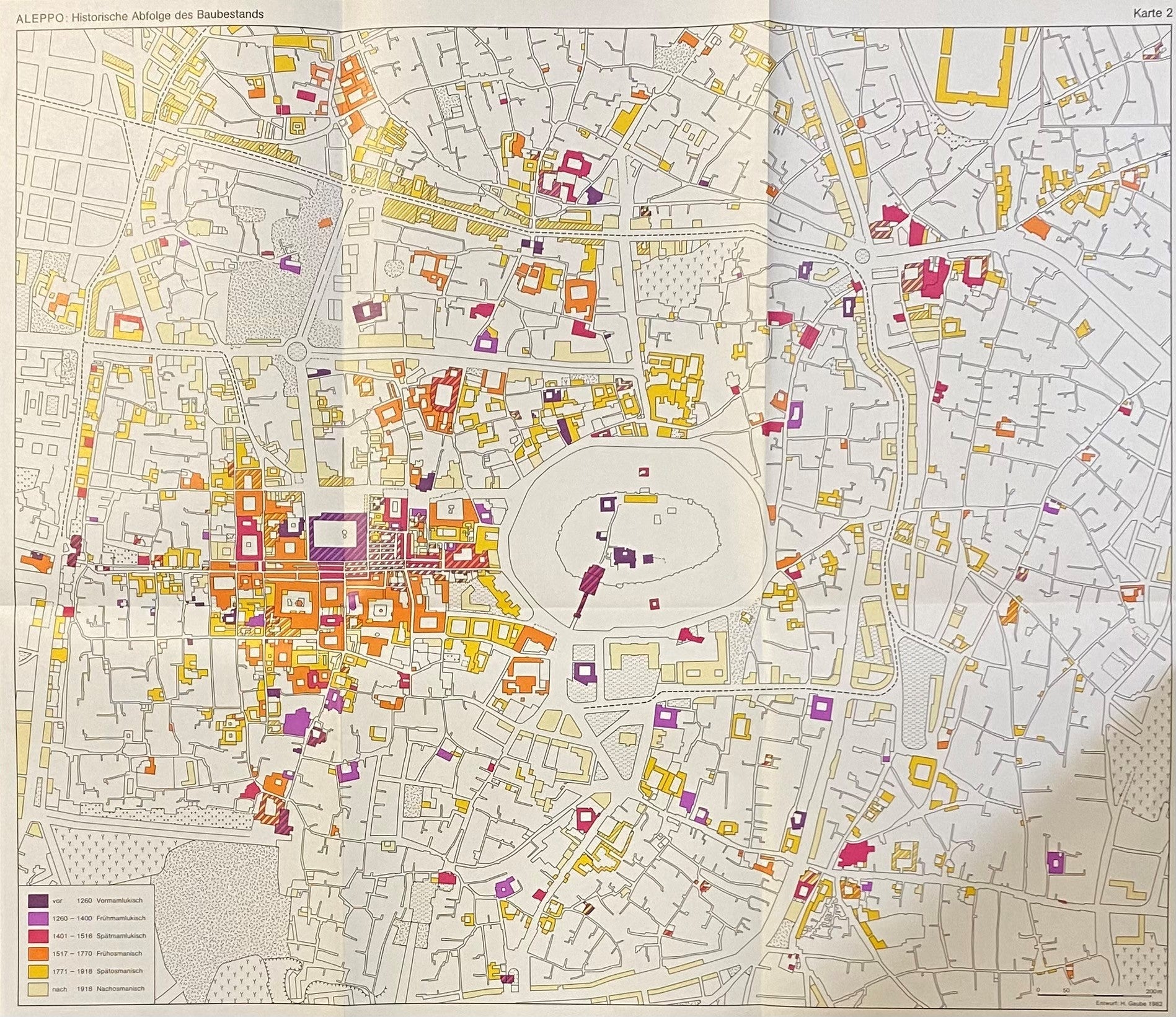 Aleppo: Historische und Geographische Beitrage zur Baulichen Gestaltung, zur Sozialen Organisation und zur Wirtschaftlichen Dynamik Einer Vorderasiatischen Fernhandelsmetropole. TWO VOLUMES - TEXT & MAPS.