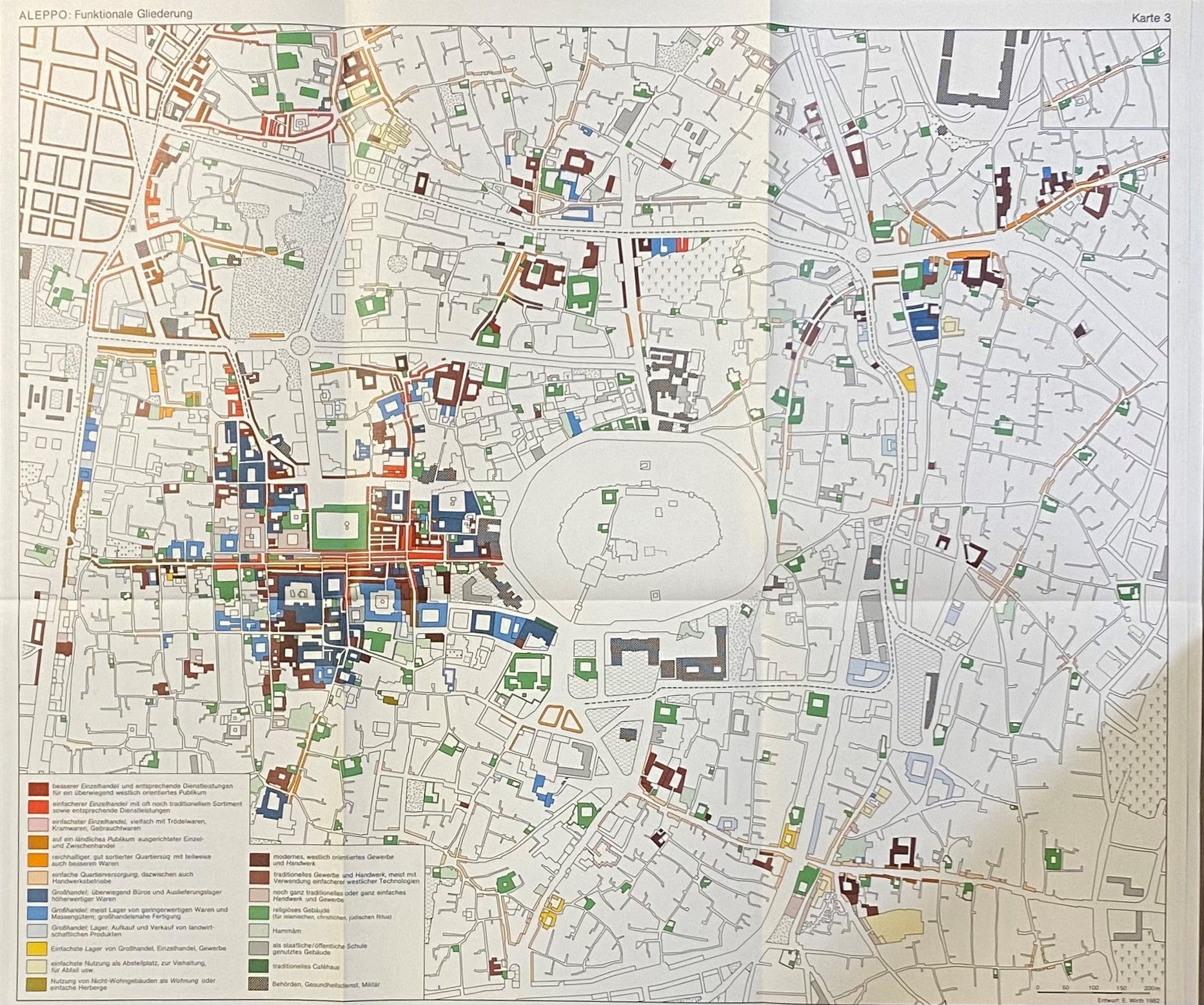 Aleppo: Historische und Geographische Beitrage zur Baulichen Gestaltung, zur Sozialen Organisation und zur Wirtschaftlichen Dynamik Einer Vorderasiatischen Fernhandelsmetropole. TWO VOLUMES - TEXT & MAPS.
