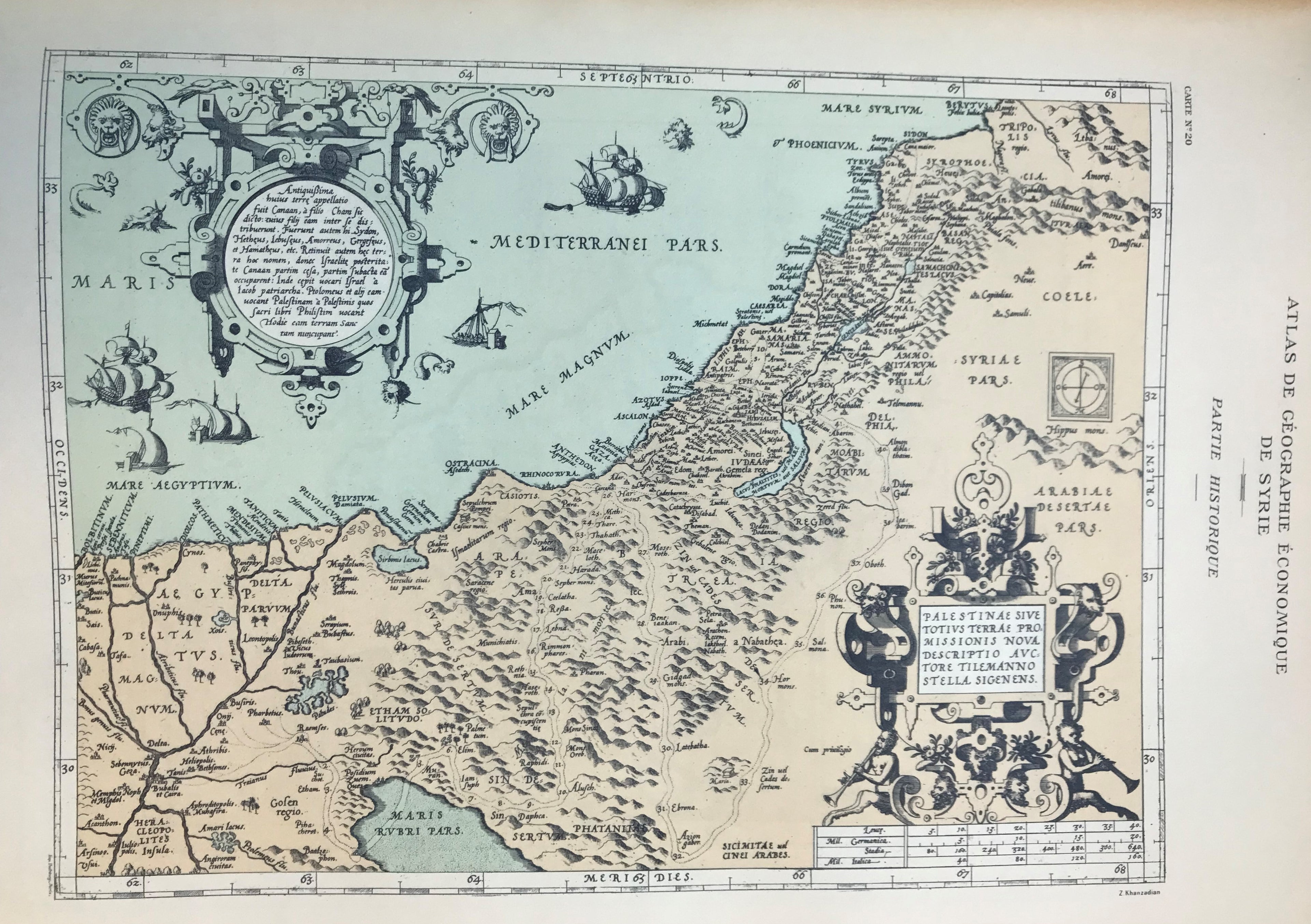 Atlas de Geographie Economique de Syrie et du Liban. Part I: Historique de l’Influence Française en Orient, Geographie Physique, Richesse Naturelles par Zadiq Khanzadian...... Part II: Commerce, Industrie par L. de Bertalot