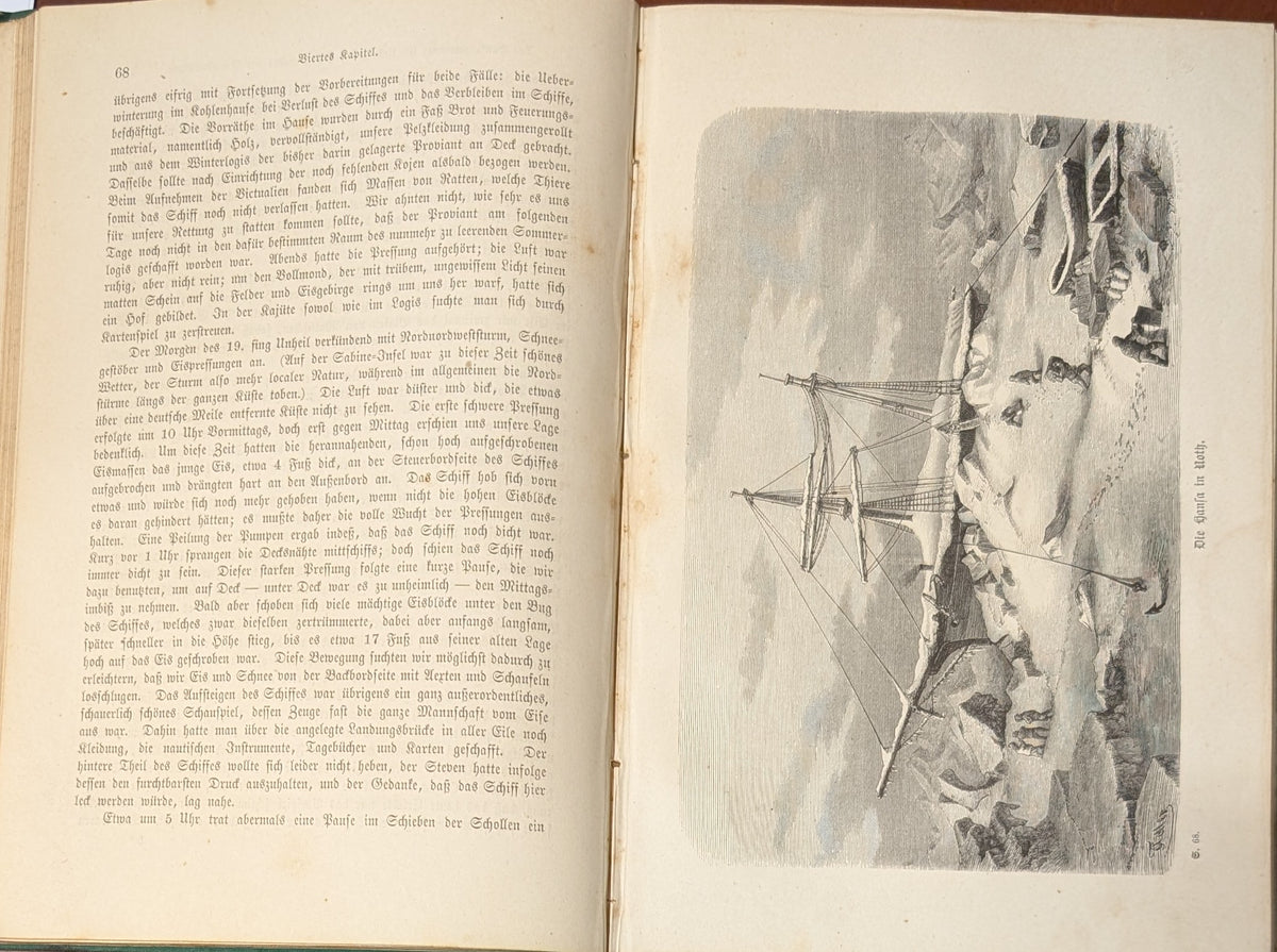Die zweite Deutsche Nordpolarfahrt in den Jahren 1869 und 1870 unter Führung des Kapitän Koldewey. Volksausgabe. Im Auftrage des Vereins für die Deutsche Nordpolarfahrt in Bremen bearbeitet. Neue Ausgabe.