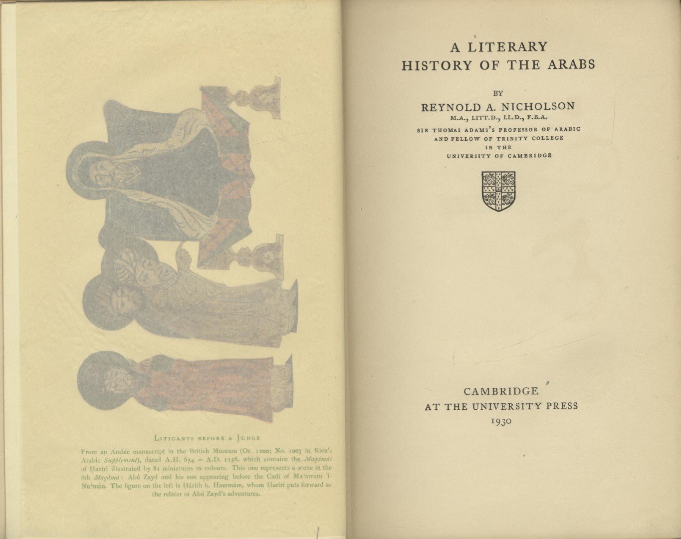 A Literary History of The Arabs.