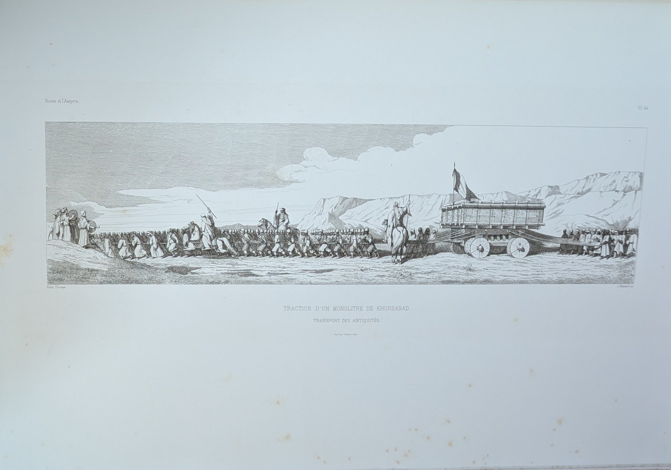 Ninive et l'Assyrie avec des Essais de Restauration par Félix Thomas.  Ouvrage publie d’ apres les ordres de L’ Empereur. THREE VOLUMES.