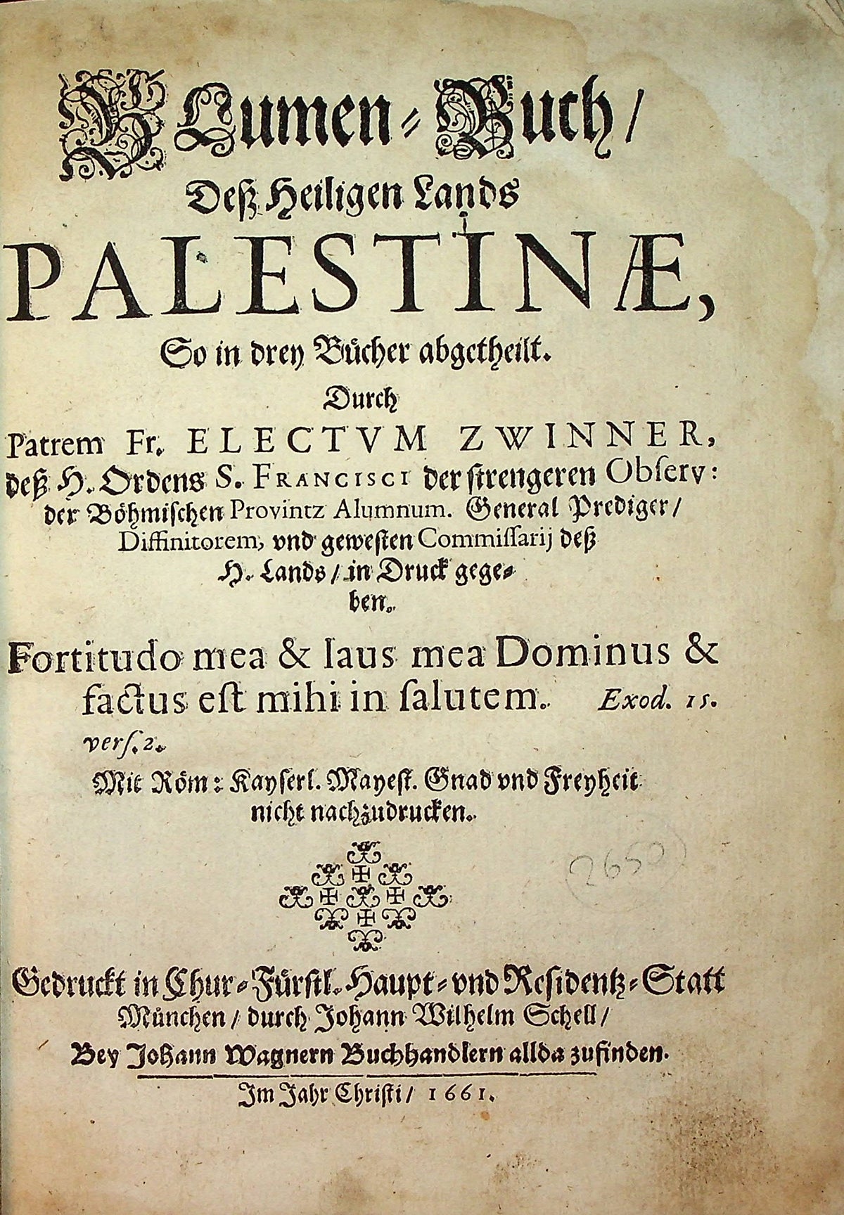 Blumen-Buch deß Heiligen Lands Palestinae, so in drey Bücher Abgetheilt.